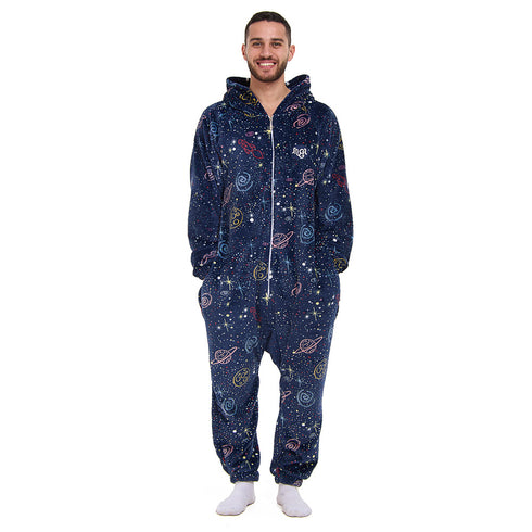Snuggs Blanket Onesie Dark Blue Space